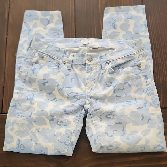 J. Crew Blue And White Floral Pants - Picture 4 of 6